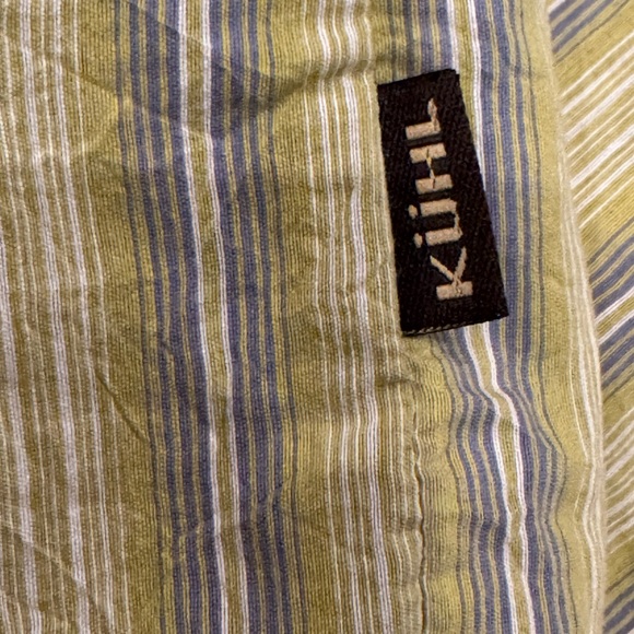 Kuhl Button Down Striped Shirt Green Blue White XXL - Picture 4 of 6
